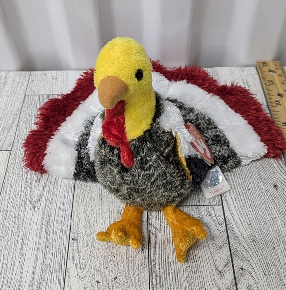 Ty Other - Ty Beanie Turkey with Yellow and Red Accents